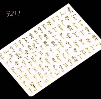 Morixi nail art sticker altın yaldız El Yazısı harfler altın gümüş beyaz siyah küçük ingilizce şeritler tırnak çıkartmaları için JM004