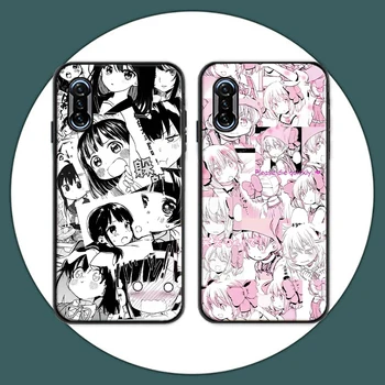 Siyah Beyaz Pembe Anime Kız Telefon Kılıfı İçin iPhone 13 Pro MAX 13 Mini SE 2016 2020 Funda Coque Carcasa Kılıfları Yumuşak Sevimli Kardeş