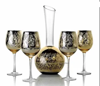 high-end şarap bardakları Kaliteli cam şarap kadehi kadeh takımı Parlak parlaklık içme kabı Mükemmel lüks şarap bardağı Büyük Kristal Bardak