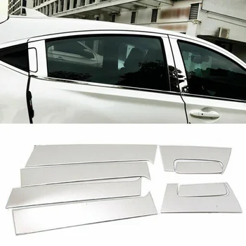8 Adet Krom Araba Kapı Pencere Sütun BC Pillar Post Kapak Trim İçin Honda HRV Vezel 2014-2020 Paslanmaz Çelik Etiket Şekillendirici
