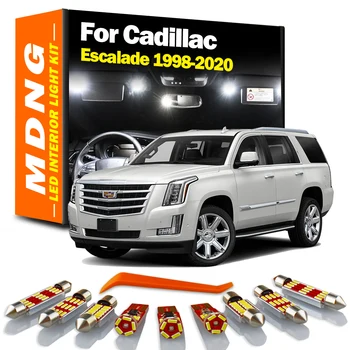 MDNG Cadillac Escalade 1998-2016 İçin 2017 2018 2019 2020 LED İç Dome Harita bagaj lambası Kiti Araba Led Ampuller Canbus Hiçbir Hata