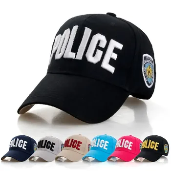 YENİ Yüksek Kaliteli Polis Kap Unisex Şapka beyzbol şapkası Erkekler Snapback Şapka Ayarlanabilir Snapbacks Yetişkin İçin 7 Renkler
