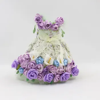 DBS blyth oyuncak bebek giysileri için renk dantel çiçek elbise için uygun 1/6 30 CM bjd için çocuk hediye.