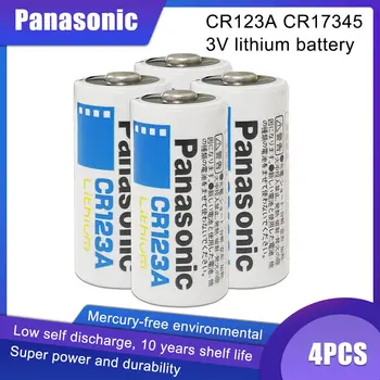 4 ADET Panasonic CR123A CR123A CR123 123A CR 123 A123 CR17345 16340 3V Lityum Pil için Kamera El Feneri kuru birincil hücre