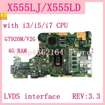X555LJ LVDS ı3/ı5/ı7 CPU 4G RAM GT920M REV:3.3 Anakart ASUS İçin X555L A555L K555L F555L W519L X555LD Laptop Anakart Kullanılan