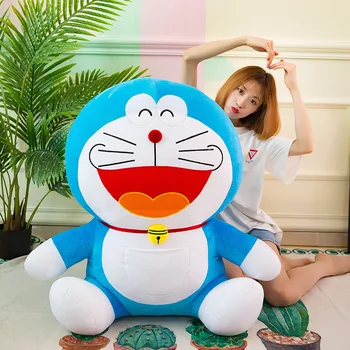 Kawaii Doraemon peluş oyuncaklar Kabarık Dolması Karikatür Hayvan Peluş Juguetes Peluş Grandes Bebek Yumuşak Yastık Hediyeler Çocuk Kız Oyuncak
