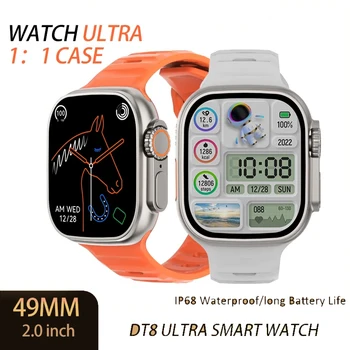 DT8 Ultra akıllı saat Erkekler Kadınlar için 49mm Kablosuz Şarj Arama Çağrı NFC Gps İzleme DT NO. 1 Serisi 8 Toptan akıllı saat