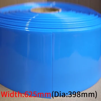 Genişlik 625mm PVC ısı borusu Shrink Dia 398mm Lityum Pil yalıtımlı streç film koruma çantası paketi tel kablo kılıfı siyah mavi