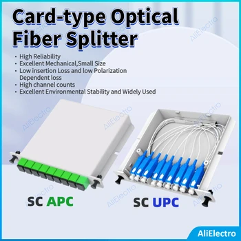 10 ADET 1X8 SC APC UPC Fiber optik sıyırıcı Kutusu PLC Fiber Optik sıyırıcı Kutusu Düzlemsel Dalga Kılavuzu Tipi Kaset Splitter Ücretsiz Gemi