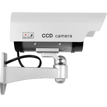 Güneş enerjisi kukla kamera güvenlik su geçirmez sahte kamera açık kapalı Bullet LED kırmızı ışık monitör CCTV gözetim kamera