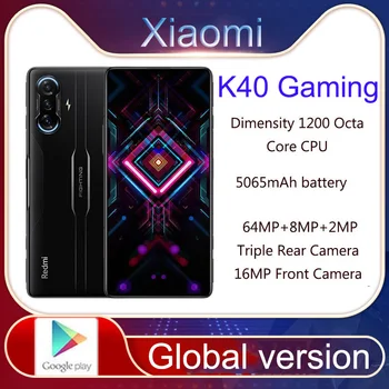 Xiaomi Redmi K40 Oyun Smartphone 128GB Boyut 1200 Octa Çekirdek 120Hz Ekran 64MP Kamera cep telefonları