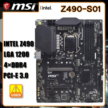 1200 Anakart Z490 İçin ı3-10105F ı9 10900K cpu MSI Z490-S01 Anakart LGA 1200 DDR4 128GB PCI-E 3.0 2×M. 2 USB3. 2 HDMI