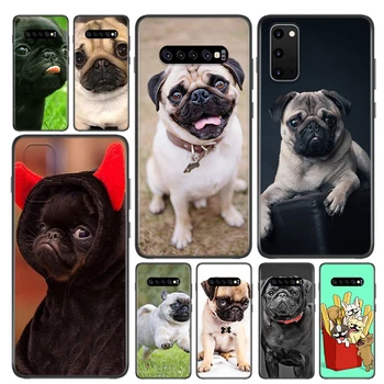 Yavru Cubs Pug Köpekler Samsung Galaxy S21 S20 FE Ultra S10 S10E Lite 5G S9 S8 S7 S6 Kenar Artı telefon kılıfı