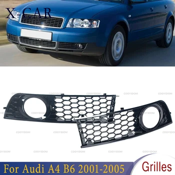 X-ARABA Ön Tampon Yan Sis Lambası Grilles Grill Mesh Petek Altıgen Sol Sağ Audi A4 B6 2001-2005 8E0807681 8E0807682
