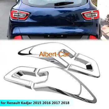 4 Adet Araba Kuyruk aydınlatma koruması Trim Çerçeve Abs Krom Dekorasyon Renault Kadjar 2015 2016 2017 2018 Şekillendirici Aksesuarları