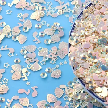 10g Karışık Müzik Not Kabuk Çiçek Yıldız Paillettes Gevşek Payetler El Sanatları DIY Nail Art Dekorasyon Glitter Konfeti Aksesuarları