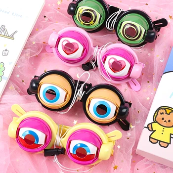 Komik Gözlük Çılgın Yanıp Sönen Parti Gözlük Sahne Yetişkin Çocuklar için Büyük Kurbağa Göz Plastik Oyuncak Aksesuarları Noel Cadılar Bayramı Hediyeler için