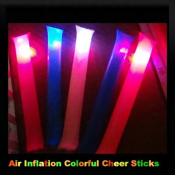 LED yanıp sönen çubuk ışık uzun şişme balon Tezahürat sopa balonlar Tezahürat Bar Konser Hayranları için Amigo Props100pcs / lot