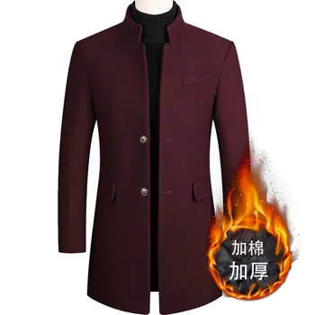 2021 yeni varış kış sıcak yün palto kalın trençkot erkekler, Yüksek kaliteli erkek akıllı rahat yünlü ceketler, boyutu M-4XL