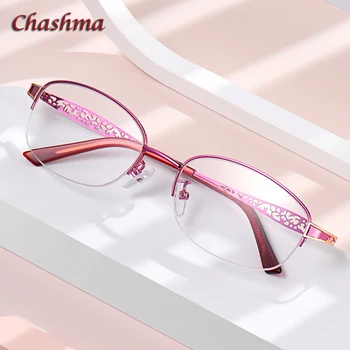 Chashma Kadınlar Zarif gözlük çerçevesi Reçete Optik Lensler Moda Trendi Gözlük Anti Mavi Işın Fotoğraf Gri Gözlük