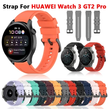 22mm Silikon Orijinal Kayış İçin Huawei İzle 3 Pro GT 2 Pro 46mm Akıllı izle Watchband Amazfit GTR 3 Pro Bileklik Bilezik