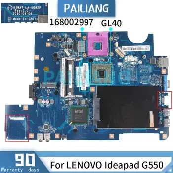 PAILIANG Laptop Anakart İçin LENOVO Ideapad G550 GL40 Anakart LA-5082P 168002997 DDR3 TEST
