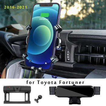 Araba telefon tutucu Toyota Fortuner 2016 İçin 2017 2021 Araba Styling Braketi GPS Standı Dönebilen Destek cep telefonu aksesuarları