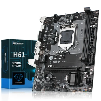 MAKİNİST H61 Anakart Desteği Intel Xeon Çekirdek CPU İşlemci DDR3 Masaüstü RAM Bellek HDMI VGA USB 2.0 Mikro ATX H61M-S1