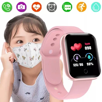 Çocuk Kol Saati Bluetooth Spor İzci Macaron Renkli Ekran dijital saat Erkekler Kadınlar için Kan Basıncı Akıllı Saat Erkek Kız