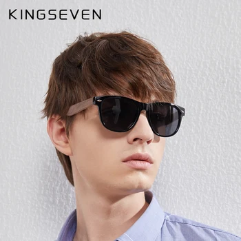 KINGSEVEN Ceviz Ahşap Polarize Güneş Gözlüğü Erkek / Kadın UV koruma gözlükleri Doğal Ahşap El Yapımı Gözlük Moda gafas de sol