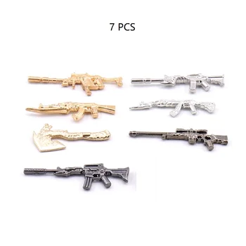 7 Adet / grup Askeri rakamlar Makineli tüfek MOC Modeli Yapı Taşları mini Oyuncaklar Çocuklar İçin SWAT Ordu Silah Militarys Kilitleme