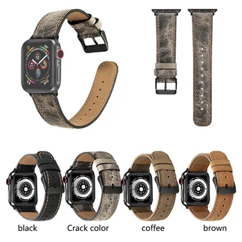 Tek Halka Deri Kayış Suitablefor İwatch 38mm 42mm Susiness Spor Bandı İçin Uygun Apple Watch 40mm 44mm Serisi smartwatch