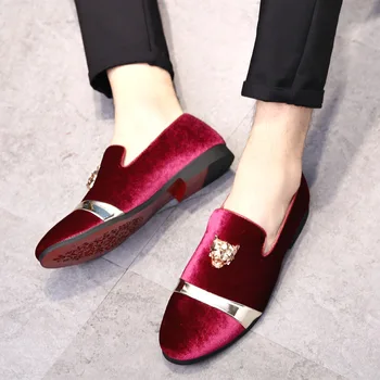 Parti ayakkabıları Erkekler Zarif Kuaför Tasarımcı Loafer'lar İtalyan Moda erkek ayakkabısı düğün elbisesi Ayakkabı Erkekler Resmi Lüks Marka Ayakkabi