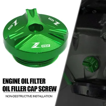 KAWASAKI ZH2 Z H2 Zh2 2019-2020 Motosiklet Aksesuarları Motor Yağı tahliye tapası Kapağı logo İle 