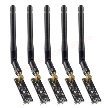 5 adet Kablosuz Alıcı Modülü 2.4 G 1100m NRF24L01+PA+LNA Antistatik Köpük ArduinoİDE ile Uyumlu anten