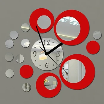 Büyük İNDİRİM!  Akrilik Saat Tasarım Ayna Etkisi Duvar Duvar Sticker Moda Ev Dekor Zanaat Damla Nakliye