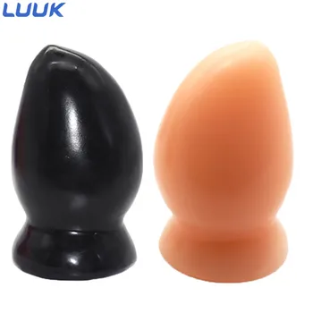LUUK Mango Şekli Anal Plug mastürbasyon için samimi Oyuncaklar Butt Plug Pürüzsüz Yumuşak Anal Yapay Penis Kadınlar İçin Vajina Vantuz İle Seks Oyuncakları
