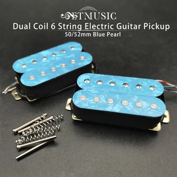Mavi İnci Elektro Gitar Humbucker Ayarlanabilir Vida Çift Bobin 6 Dize Gitar Bobin Bölme Pikap N7. 5K / B15K Çıkış