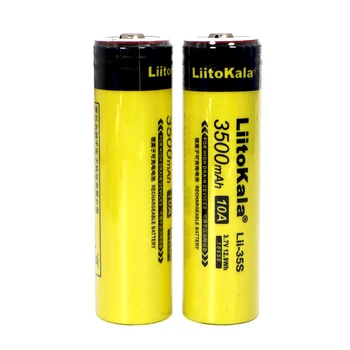 10 adet / grup 2021 Yeni LiitoKala Lii-35S 18650 3.7 V 3500mAh şarj edilebilir lityum pil için LED el feneri + DIY Sivri