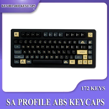 172 Tuşları GMK Maymunlar SA Profil Keycaps Çift Atış ABS Keycaps Kiraz Mx Mekanik Klavye için Özel Kişiselleştirin Klavye Tuş Takımı