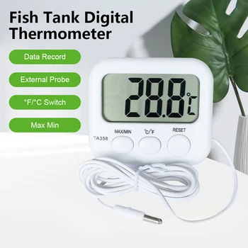 Ayakta İstasyonu Mini LCD Dijital termometre sensörü Probu Yüzme Havuzu Buzdolabı Su Deposu Sıcaklık Ölçer 1.5 M Kablo