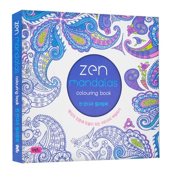 12 Renkli kalemler + 128 Sayfa Zen Mandalalar Boyama Kitabı Yetişkinler İçin Stres Rahatlatmak Öldür Zaman Gizli Bahçe
