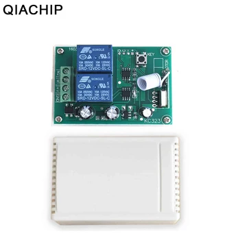 QIACHIP 433 MHz DC 12 V Evrensel Kablosuz uzaktan kumandalı anahtar 2CH RF Röle Alıcı Akıllı Ev Otomasyon Modülü Garaj Kapısı Için