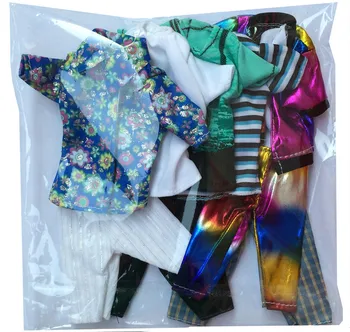Yeni varış 5 stil/lot el yapımı klasik günlük kıyafetler ken, erkek arkadaşı giysileri barbie bebek