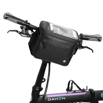 Rhinowalk Bisiklet Ön Çanta Dokunmatik Ekran 7 İnç Gidon Telefonu Çantası Su Geçirmez Elektrikli Katlanır Bisiklet 4.5 L kamera çantası Çanta
