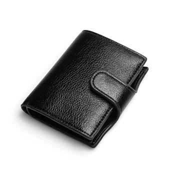 Anti-hırsızlık kartlıklı cüzdan Akıllı İnce RFID Bayanlar kart tutucu Kılıf Erkek Deri Para Çanta Dropshipping için