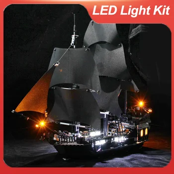 Led ışık Kiti 4184 Siyah İnci Karayip Korsanları Gemi Yapı Taşı Aydınlatma Seti (Sadece led ışık, Blok Kiti)