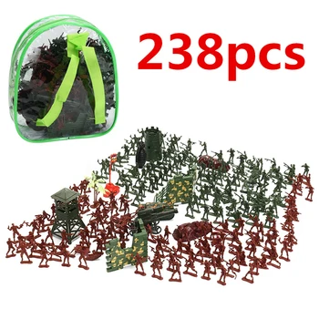 238 adet Mini Hediye Aksesuarları Askeri Asker Model Seti Kiti Yürümeye Başlayan Ordu Erkek Çocuk oyuncak figürler Tankları Çocuk Oyun Statik