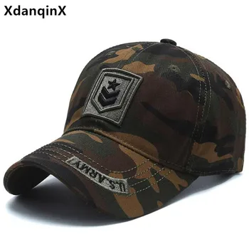 XdanqinX Yeni erkek Kap Kamuflaj Spor Kap Yıkanabilir pamuklu beyzbol şapkası Erkekler Için Yaz Ayarlanabilir Boyutu Erkek Kemik Snapback Kapaklar