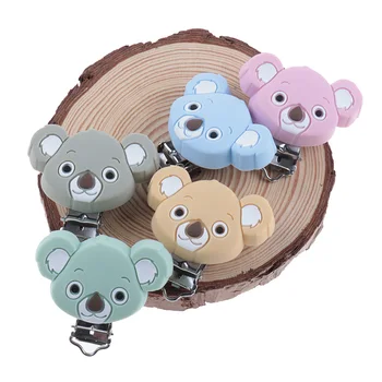 10 adet Silikon Bebek Klipleri Koala Emzik Klip Emzik Zinciri Tutucu Kukla Hemşirelik Bebek Diş Çıkarma BPA Ücretsiz Meme Tutucu